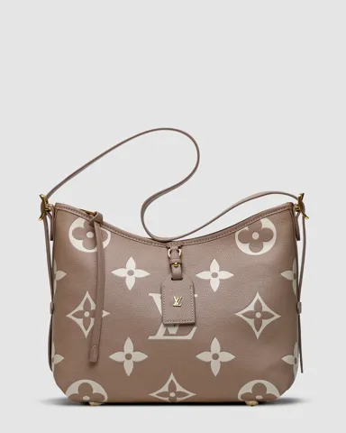 Louis Vuitton CarryAll PM Bicolor Monogram Empreinte Leather Beige/Gold