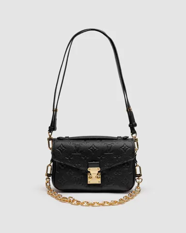 Louis Vuitton Pochette Métis East West Bag Black/Gold