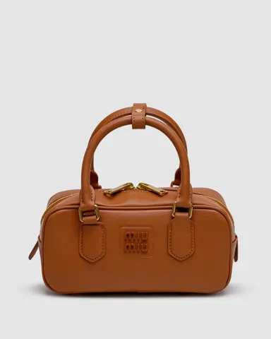 Miu Miu Arcadie Leather Bag Ginger