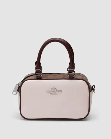 Coach Satchel Crossbody In Signature Colorblock Brown