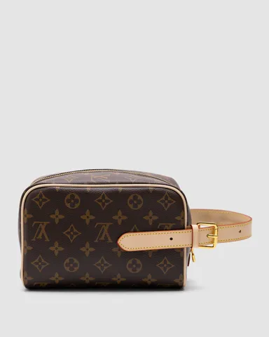 Louis Vuitton Dopp Kit Toilet Pouch Brown/Gold