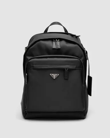 Prada Re-Nylon and Saffiano leather Backpack Black
