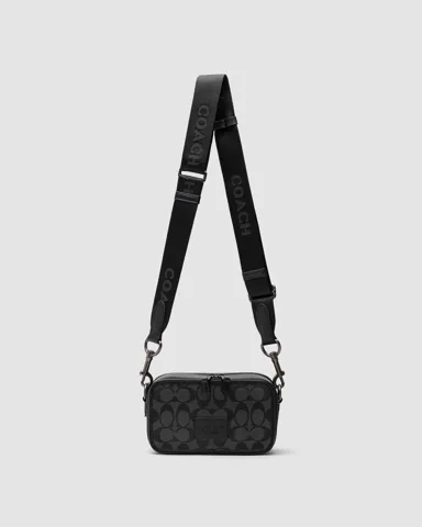 Coach Wyatt Crossbody Bag In Signature Canvas Grey