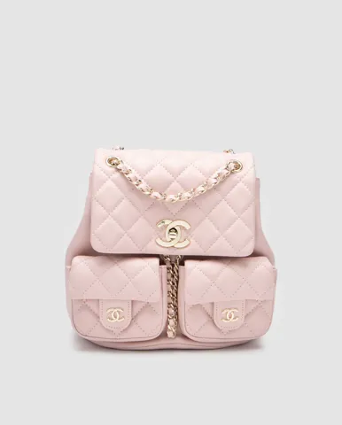 Chanel Two-Pocket Duma Backpack Pink/Gold