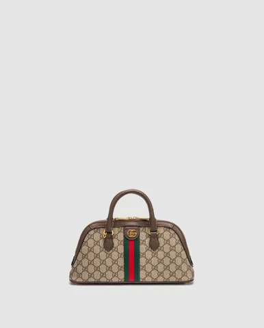 Gucci Ophidia Medium Top Handle Bag Brown
