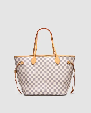 Louis Vuitton Neverfull MM Damier Azur Rose Beige(інша підкладка)/Gold