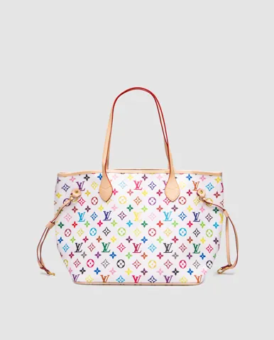 Louis Vuitton x Murakami Takashi Neverfull MM(інша підкладка) White/Multicolor/Gold