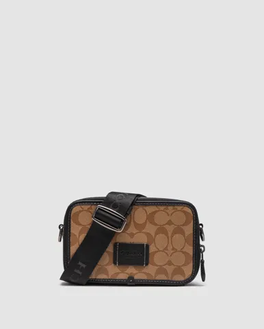 Coach Wyatt Crossbody Bag In Signature Canvas Brown