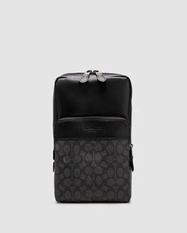 Coach Gotham Pack In Signature Canvas Grey/Black