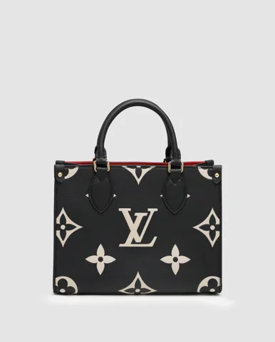 Louis Vuitton OnTheGo PM Bag in Bicolor Monogram Empreinte Leather Black/Gold