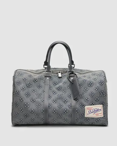 Louis Vuitton Keepall Bandouliere 45 Denim(інший ремінець та брелок)Silver