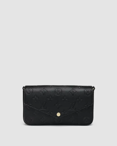 Louis Vuitton Félicie Pochette Bag Monogram Empreinte Leather Black/Gold