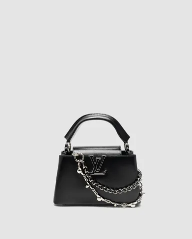 Louis Vuitton Capucines East-West Mini Black/Silver