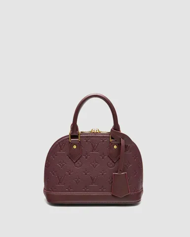Louis Vuitton Alma Monogram Empreinte Leather Burgundy/Gold