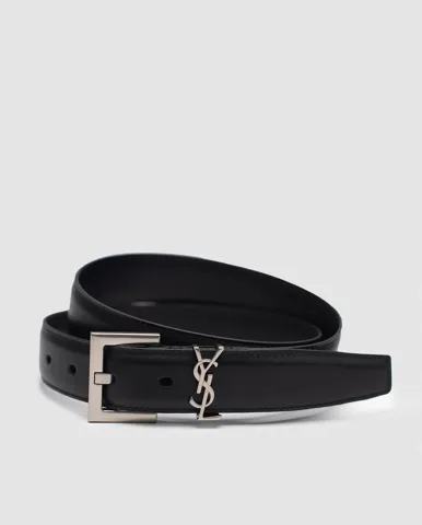Yves Saint Laurent Belt Black/Silver