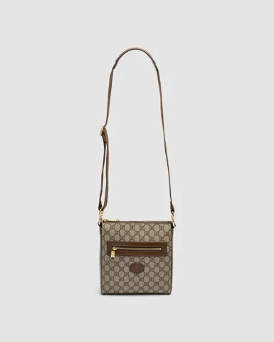 Gucci GG Supreme Shoulder Bag Brown