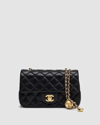 Chanel Classic 1.55 Small Single Flap in Black/Gold