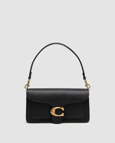 Coach Tabby Shoulder Bag 26 With Signature Canvas CH3 Black