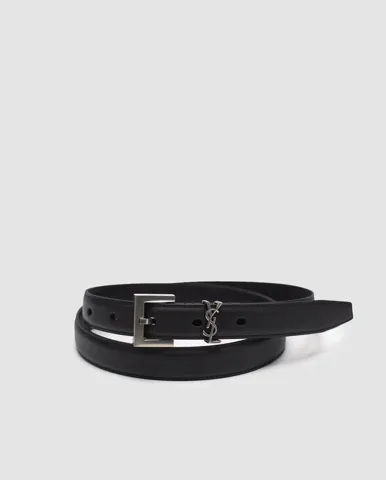 Yves Saint Laurent Belt Black/Silver 2.0
