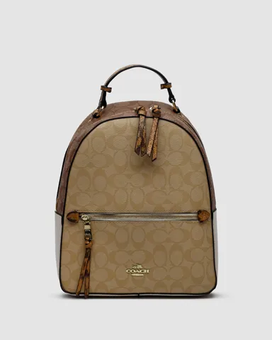 Coach Jordyn Backpack in Signature Canvas Beige