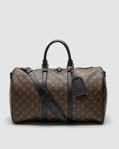 Louis Vuitton Keepall Bandouliere 45 Brown Canvas/Silver