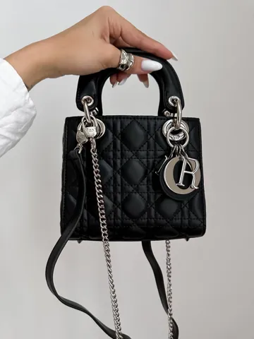 Dior Mini Lady Dior Bag Black/Silver